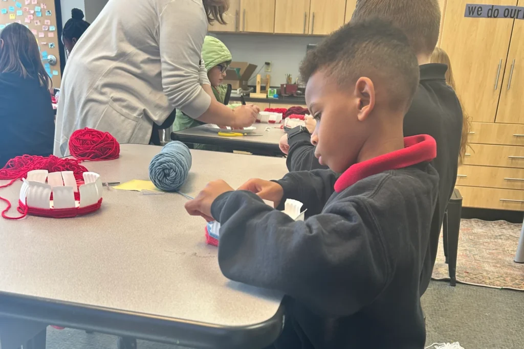 Student working on activity