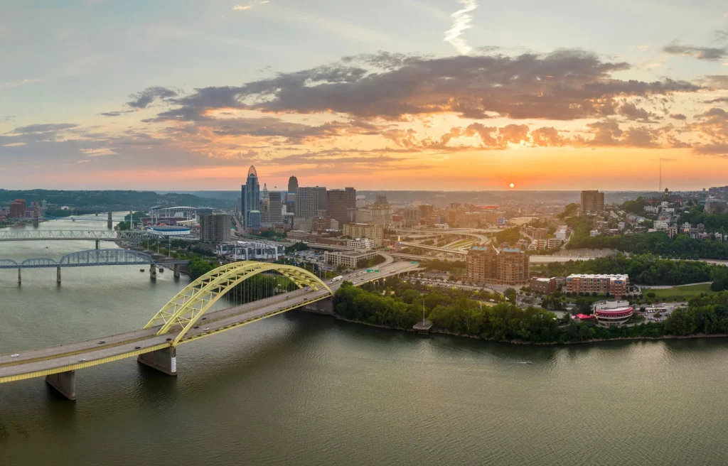 cincinnati at sun rise